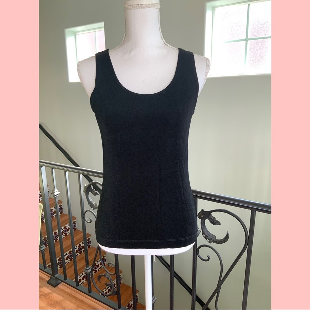 CHICO’S Traveler’s Black Stretch Tank Top Size Small or Size 8